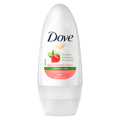 Дезодорант шарик Dove Клубника Лайм 50мл Дезодорант шарик Dove Клубника Лайм 50мл