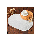 Салфетка сервировочная "Овал", цв.белый, 45х30 см 4360984 Салфетка сервировочная "Овал", цв.белый, 45х30 см 4360984