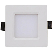  Светильник точечный встраиваемый LED SLP-Eco 6Вт 4000К 420Лм квадрат ультратонк белый (117х117х17) /IN HOME 