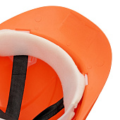 Каска защитная из ударопрочной пластмассы, оранжевая Россия Каска защитная из ударопрочной пластмассы, оранжевая Россия