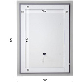 Зеркало с LED подсветкой Лондон 800х600 GL7019Z Домино Зеркало с LED подсветкой Лондон 800х600 GL7019Z Домино