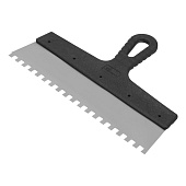 Шпатель зубчатый 300мм, зуб 8х8мм, пластмассовая ручка, нержавеющая сталь Шпатель зубчатый 300мм, зуб 8х8мм, пластмассовая ручка, нержавеющая сталь