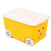  Детский ящик для игрушек COOL на колесах 50 литров, цвет жёлтый 4980317 
