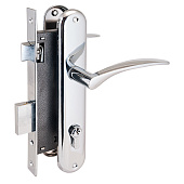  Замок врезной с ручкой 0211 СР хром АЛЛЮР 