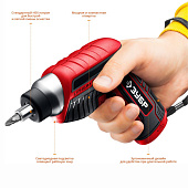  Отвертка аккумуляторная, 10бит  ViX 3.6 В/ ЗУБР 