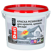  "DALI" краска резиновая для кровли, цоколя, фасада, серый - 6 кг 