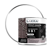 Грунт-эмаль 3 в 1 Белый Лакра  1,7кг