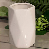 Стакан для зубных щёток Техно керамика белый Delphinium Стакан для зубных щёток Техно керамика белый Delphinium