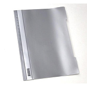 Скоросшиватель пластиковый А4 140/180мкм Бюрократ Люкс серый (20/200) /PSL20grey/346228/