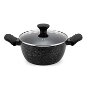 Кастрюля 5,6л. с крышкой 28см Linea GRANITO NERO 93-AL-GN-4-28