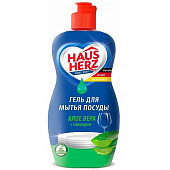 Средство для мытья посуды Haus Herz Глицерин + Алоэ вера 450мл Арт. 802704 Средство для мытья посуды Haus Herz Глицерин + Алоэ вера 450мл Арт. 802704