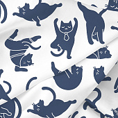  Комплект постельного белья 2 спальный Волшебная Ночь Yoga cat, 790522 ранфорс 8985/1+30010/1 