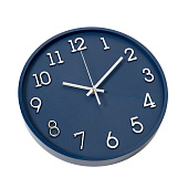  Часы настенные круг d=28см, открытая стрелка, корпус синий, "Классика" 