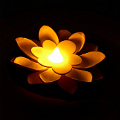 Садовый светильник для водоёмов «Лотос», 10х13х15 см, на батарейке, белый Садовый светильник для водоёмов «Лотос», 10х13х15 см, на батарейке, белый