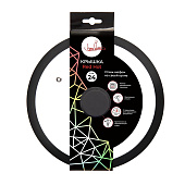 Крышка стеклянная с ободом Home Queen RED HOT, черная, D 24см 77154 Крышка стеклянная с ободом Home Queen RED HOT, черная, D 24см 77154