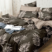  Комплект постельного белья ДомаРу, двуспальный с европростыней на резинке, поплин, F-47000 