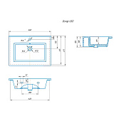  Тумба Марбл 65 подвесная мрамор/камень бетонный с раковиной Оскар 65 65.13 Onika 