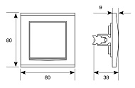 Выключатель  1кл с/у Универсал Бриллиант 7947366 бел.