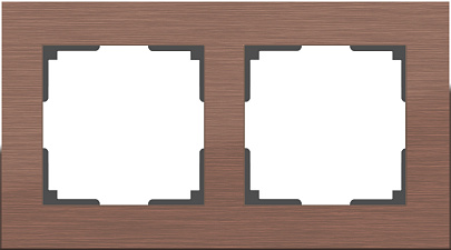 Рамка 2-м корич.алюм./Werkel Aluminium Рамка 2-м корич.алюм./Werkel Aluminium
