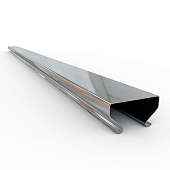  Рейка (вставка) потолочная S-дизайн алюминиевая Cesal 25х3000 хром Люкс 