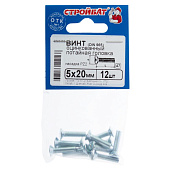Винт оцинк.пот. DIN 965 М 5х20 (12шт) Винт оцинк.пот. DIN 965 М 5х20 (12шт)