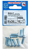  Винт оцинк.пот. DIN 965  М 6х20 (10шт) 