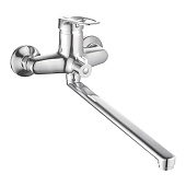  Смеситель для ванны с длинным изливом силумин хром R3223F Rainsberg 
