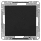 Выключатель встраиваемый проходной 1 клавиша, цвет черный, EKF Эпика Выключатель встраиваемый проходной 1 клавиша, цвет черный, EKF Эпика