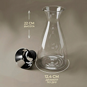 Графин стеклянный со стальной пробкой 1.0л 9031 Графин стеклянный со стальной пробкой 1.0л 9031