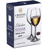 Набор бокалов для красного вина Crystal Bohemia Sylvia 250 мл (2 шт) БСС0333 Набор бокалов для красного вина Crystal Bohemia Sylvia 250 мл (2 шт) БСС0333