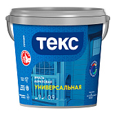 Эмаль акриловая матовая Текс УНИВЕРСАЛЬНАЯ белая 0,9л
