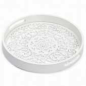 Поднос круглый WHITE LACE 30см Поднос круглый WHITE LACE 30см
