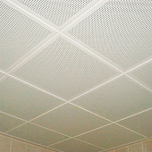 Кассета алюминиевая Cesal 595х595 Tegular 45 белый матовый с перфорацией d 1,8 Кассета алюминиевая Cesal 595х595 Tegular 45 белый матовый с перфорацией d 1,8