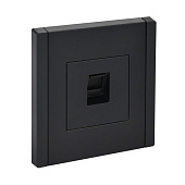 Розетка компьютерная встраиваемая RJ45 UTP cat 5e, цвет черный, IEK FORTE&PIANO