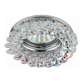 Светильник ЭРА декор "круглый с мелкими хрусталиками" хром/перламутровый DK16 CH/PR Светильник ЭРА декор "круглый с мелкими хрусталиками" хром/перламутровый DK16 CH/PR