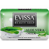 Мыло туалетное EVISSA Алоэ+молоко 125г Мыло туалетное EVISSA Алоэ+молоко 125г