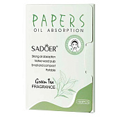 Салфетки для лица SADOER 100шт матирующие с ароматом зеленого чая