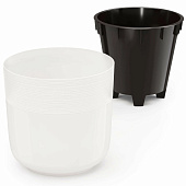 Кашпо "Линель" 6,0л двойной белый М8704 Кашпо "Линель" 6,0л двойной белый М8704