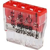 Клемма 4-х проводн. (без пасты) 2273-204 (уп.6шт) WAGO Клемма 4-х проводн. (без пасты) 2273-204 (уп.6шт) WAGO