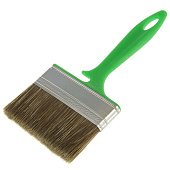 Кисть плоская Работы по дереву 100х12мм, смешанная щетина, зеленая пластиковая ручка, АКОР Кисть плоская Работы по дереву 100х12мм, смешанная щетина, зеленая пластиковая ручка, АКОР