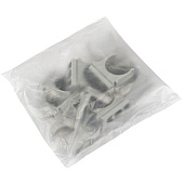  Клипса для труб 20мм  Plast EKF серый (10 шт) derj-z-20n-r 