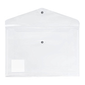  Папка на кнопке А4 прозрач. 160мкм ErichKrause Glossy Clear с цв.кноп. ассорти (12/240) /50205/ 