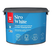  Краска для потолка Tikkurila SIRO WHITE A гл/мат 9л 