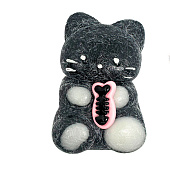 Игрушка антистресс Котик с рыбкой, сквиш, 10х6см Игрушка антистресс Котик с рыбкой, сквиш, 10х6см