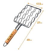  Решетка-гриль Твой Пикник 49 (+3) х27х17х5 см антипригарная для сосисок (18400101) Д0706 