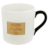 Кружка NataM Кофейная роскошь 380мл, белый KRJYD1217W Кружка NataM Кофейная роскошь 380мл, белый KRJYD1217W