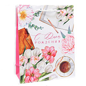  Пакет ламинированный «С Днем рождения», MS 18 х 23 х 8 см, 10072514 