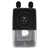 Точилка Silwerhof, с контейнером, пластиковая, черная, 194013/1192349 Точилка Silwerhof, с контейнером, пластиковая, черная, 194013/1192349