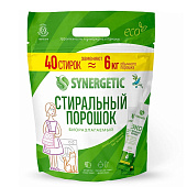 Стиральный порошок универсальный SYNERGETIC суперконцентрат 40стиков х25гр Арт.109007 