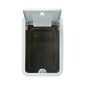 Ведро мусорное 13 л с крышкой прямоугольное серое PRIMILA 702294